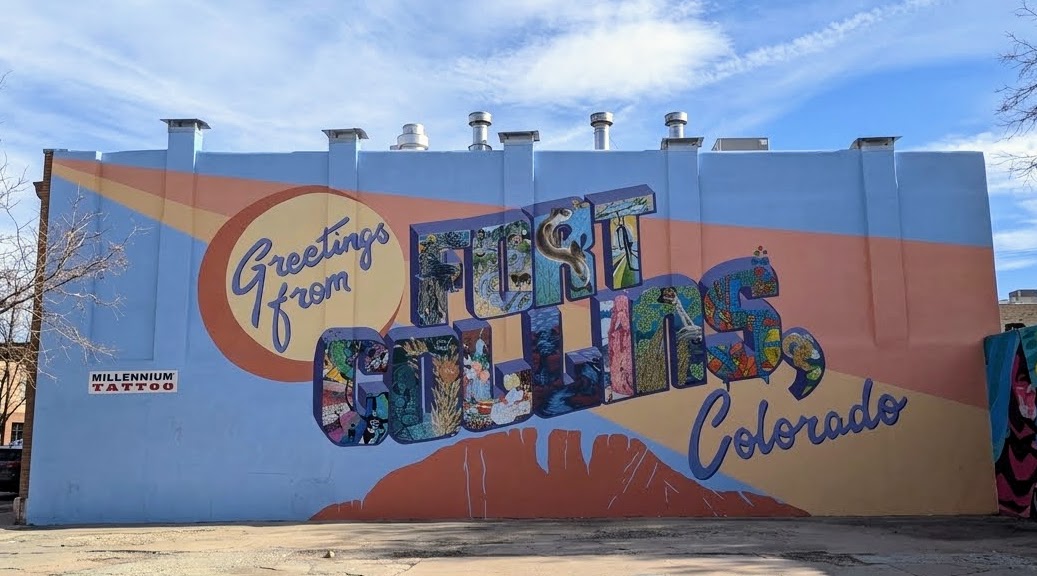 Greetings from Fort Collins, Colorado mural